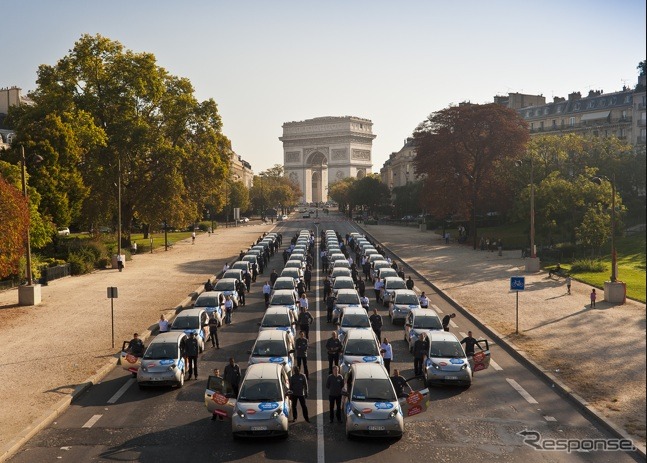 パリのEVシェアリング「オートリブ」が2日、試験運用を開始した。