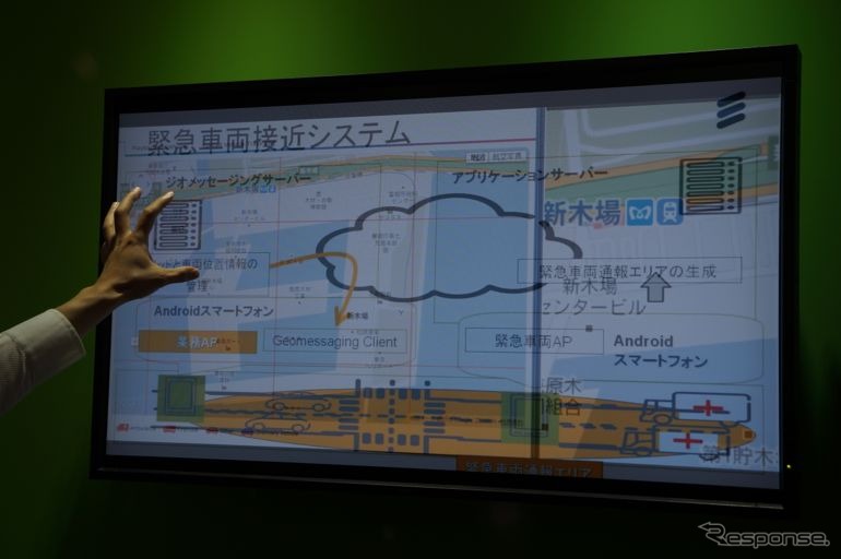 任意のエリアを区切って、エリア内における移動体同士の情報のやり取りを管理する