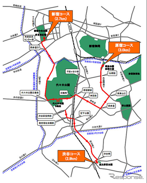 さようなら原発10万人集会 周辺道路規制