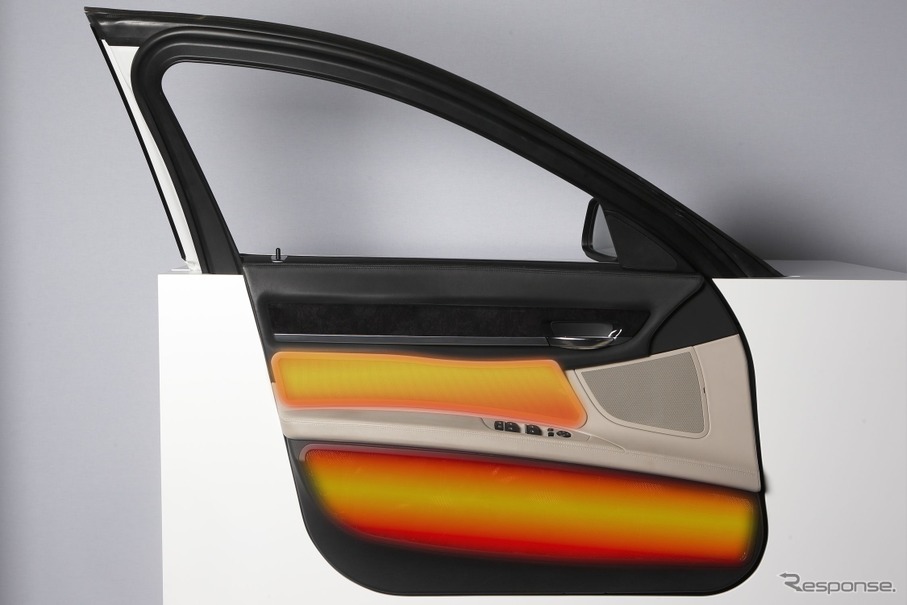 BMWのドア内蔵赤外線ヒーターのイメージ