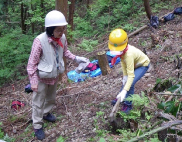 高尾の森親子森林体験スクールの様子（写真は昨年5月)