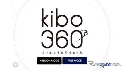 kibo360°タイトルバック。MISSION MODEをクリアすると、FREE MODEも遊べるようになる。