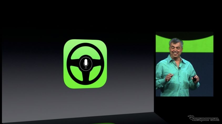 WWDCでiOS7を発表したアップルは、iPhoneの画面を車載機に表示し、音声コントロールができる「 iOS in the Car」を披露