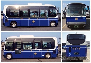 小型ノンステップのイメージ。7台が「青バス」になる。