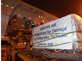 大韓航空、フィリピン被災地に救援物資を輸送