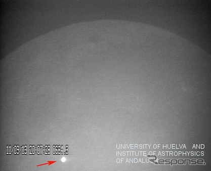 2013年9月11日、月面で観測された隕石衝突の巨大閃光