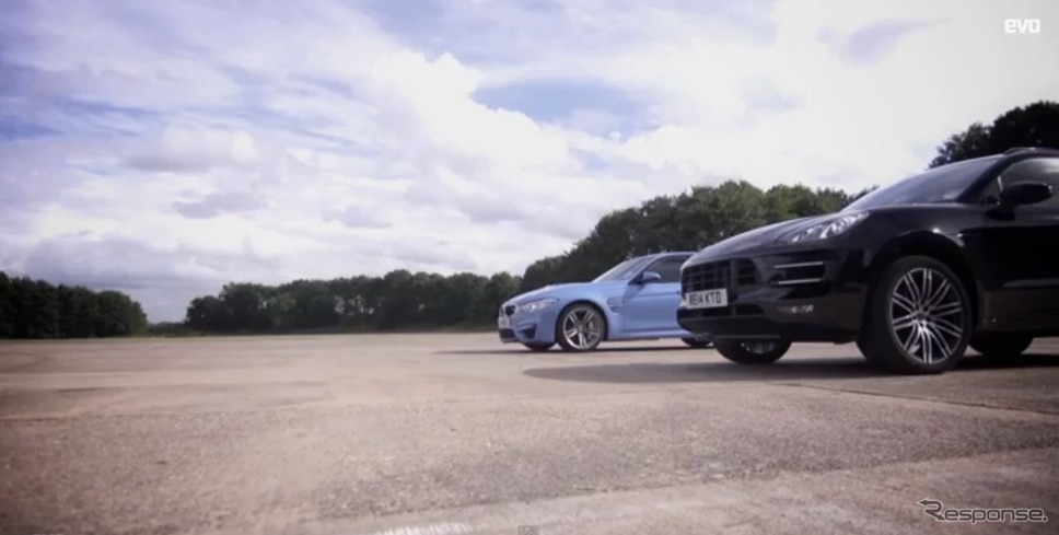 新型BMW M3 と ポルシェ マカンターボの加速競争映像を公開した英『evo』