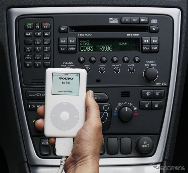 ボルボの iPod アダプターと デジタルジュークボックス
