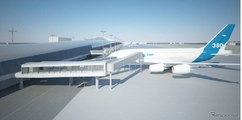 関西国際空港、エアバスA380型機の2階部分に直接乗降できる搭乗橋を整備