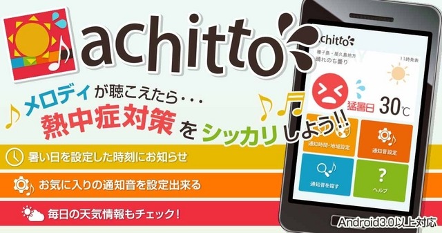 熱中症対策アプリ『achitto』