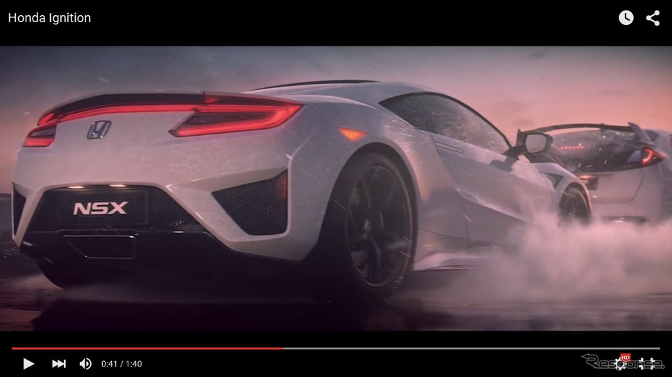 ホンダの新ブランド映像『Honda Ignition』に登場する新型NSX