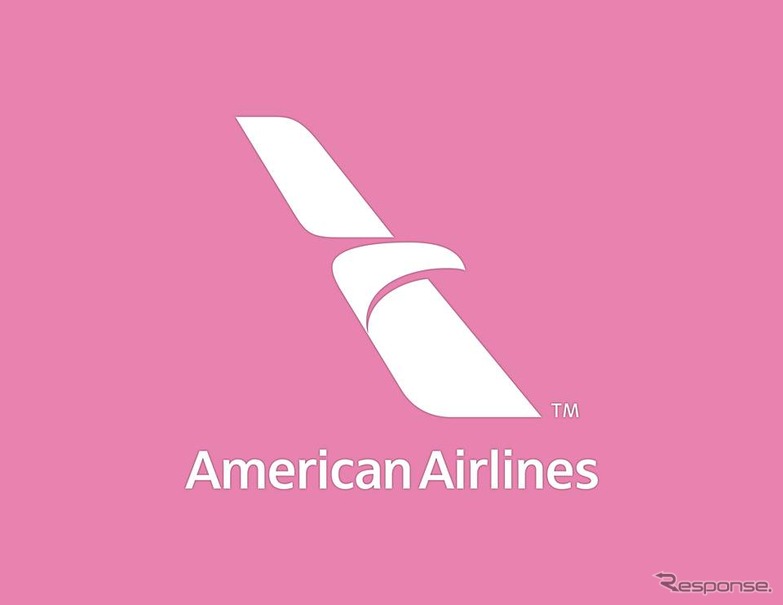 乳がん啓発月間のアメリカン航空のロゴ