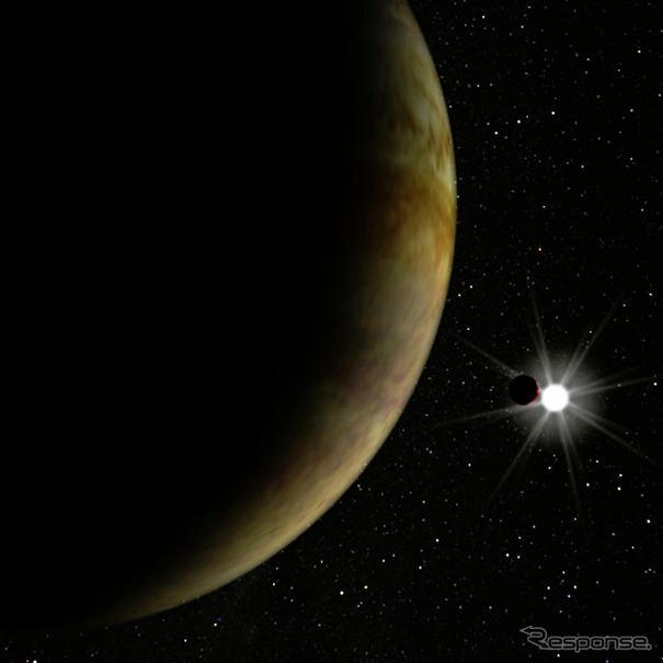 2つの惑星を持つ太陽系外惑星系の想像図