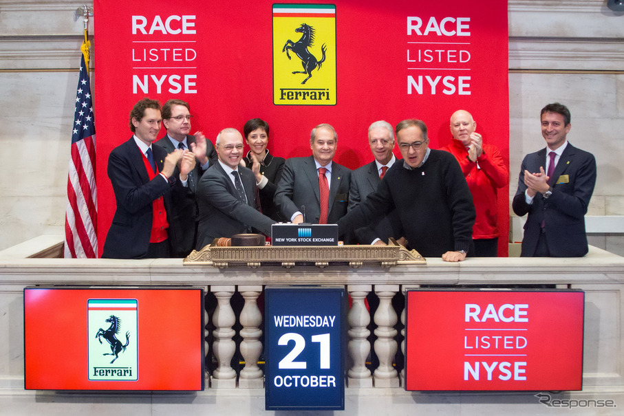 10月21日、米ニューヨーク証券取引所に上場したフェラーリ