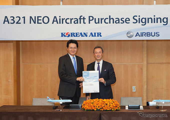 大韓航空、30機のエアバスA321neoを確定発注
