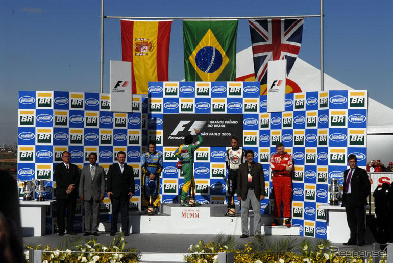 【F1ブラジルGP】リザルト…マッサ母国勝利、バトン表彰台