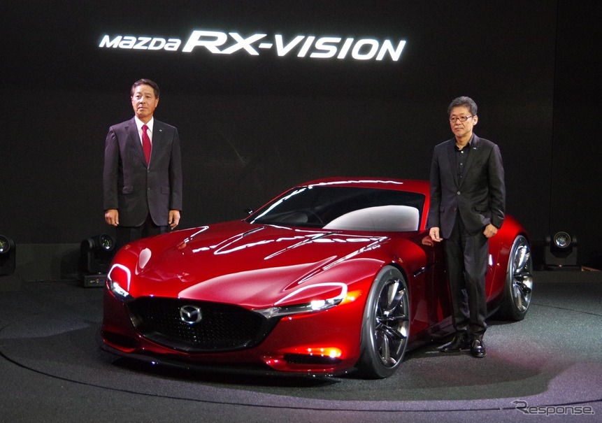 東京モーターショー2015、トップバッターとなったマツダは、スポーツカー『RX-VISION コンセプト』を発表