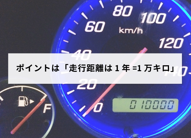 「走行距離は1年＝1万キロ」がポイント