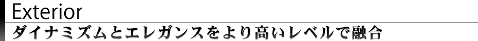 ダイナミズムとエレガンスをより高いレベルで融合