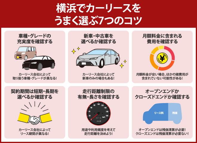 横浜でカーリースをうまく選ぶ7つのコツ