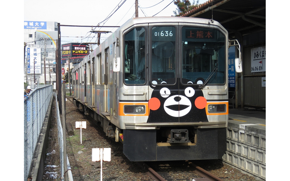 東京メトロ 銀座線01系に くまモン ラッピング 熊本電鉄の 弟分 3枚目の写真 画像 レスポンス Response Jp