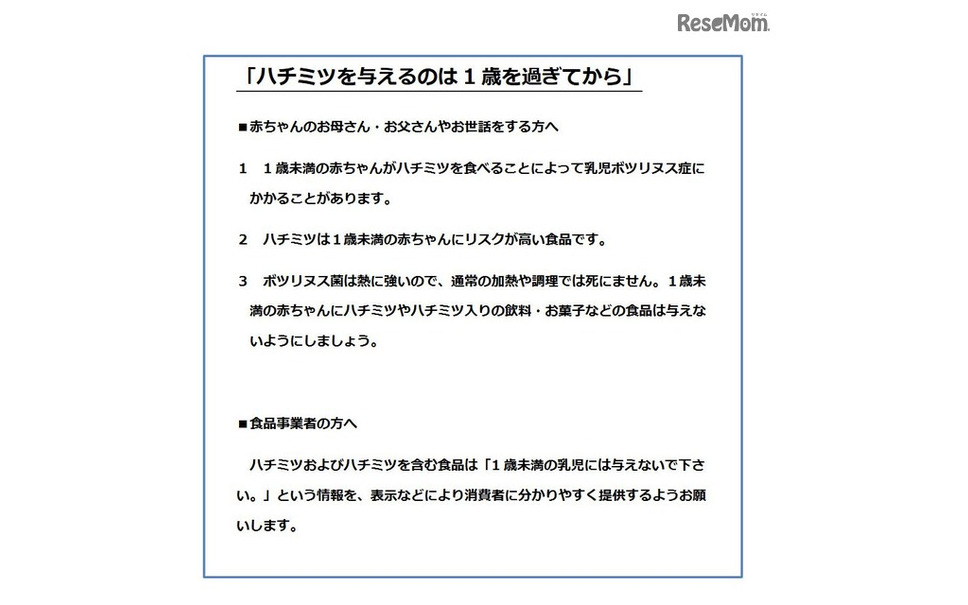 1歳未満の赤ちゃん ハチミツは与えないで 厚労省が注意喚起 1枚目の写真 画像 レスポンス Response Jp