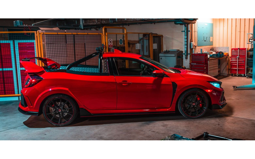 ホンダ シビックタイプr 新型 ピックアップトラックに変身 ニュルアタックも検討中 1枚目の写真 画像 レスポンス Response Jp ホンダ シビックタイプr 新型 ピックアップトラックに変身 ニュルアタックも検討中 1枚目の写真 画像 レスポンス Response Jp