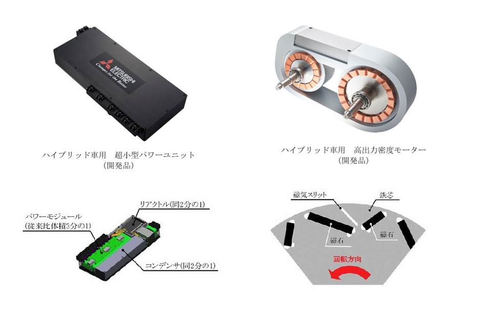 三菱電機 ハイブリッド車用超小型パワーユニットと高出力密度モーターを開発 1枚目の写真 画像 レスポンス Response Jp