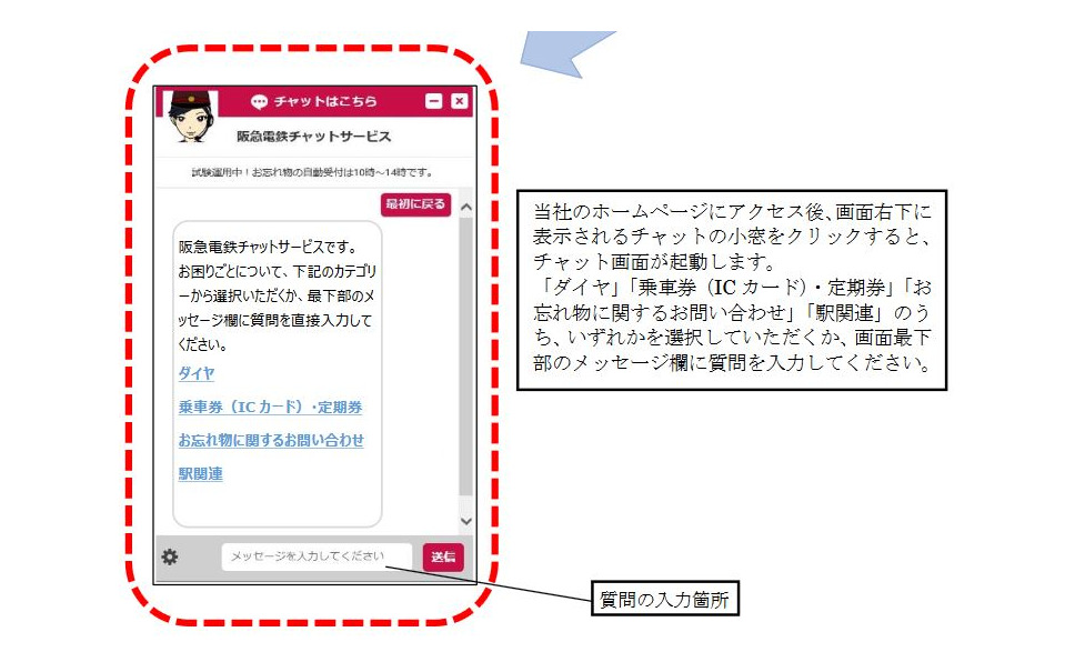 阪急でも問合せにaiを活用 ウェブサイトのチャットで対応 7月18日から試行 2枚目の写真 画像 レスポンス Response Jp 阪急でも問合せにaiを活用 ウェブサイトのチャットで対応 7月18日から試行 2枚目の写真 画像 レスポンス Response Jp