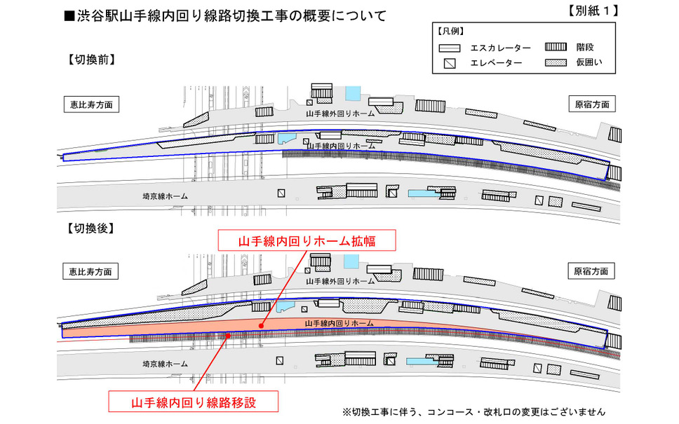 渋谷駅山手線ホーム島式化へ第一歩 52時間におよぶ運休で線路移設 10月22日終電から 5枚目の写真 画像 レスポンス Response Jp 渋谷駅山手線ホーム島式化へ第一歩 52時間におよぶ運休で線路移設 10月22日終電から 5枚目の写真 画像 レスポンス Response Jp