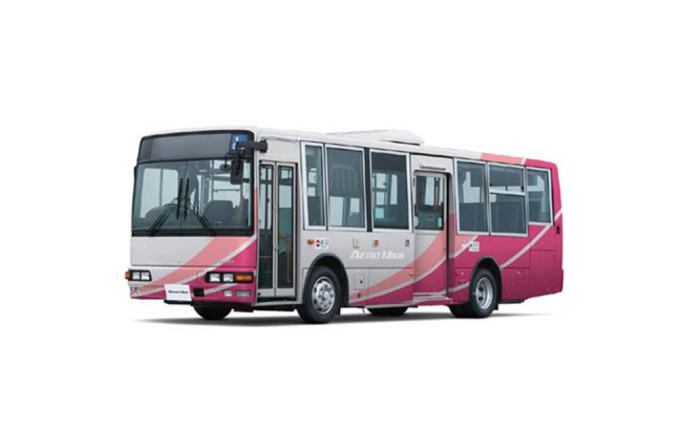 三菱 エアロミディ もポスト新長期規制に適合 中型バス初の15年燃費基準も達成 1枚目の写真 画像 レスポンス Response Jp