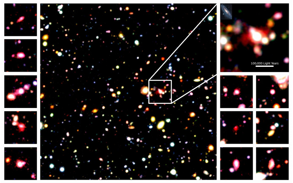 すばる望遠鏡の観測データによるカラー合成イメージ。出展：国立天文台、東京大学 （Suraphong YUMA）