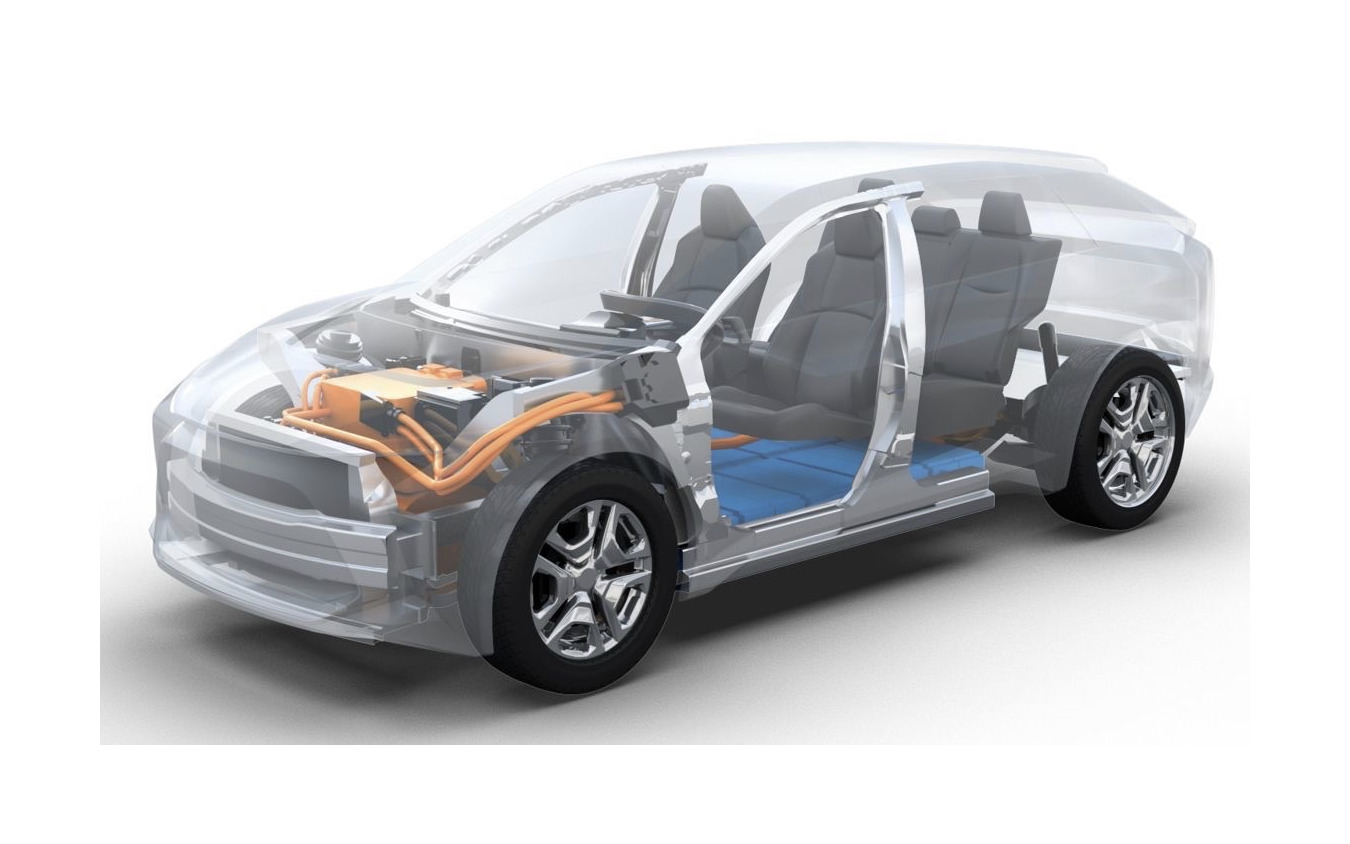 トヨタの新型電動SUV（フルEV）のティザーイメージ