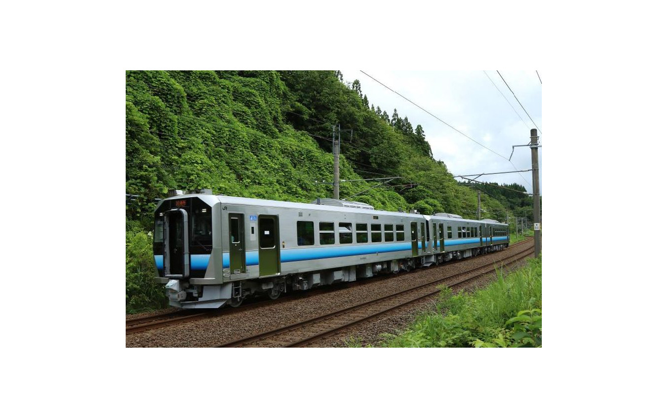 初めて運転体験に使われる東北地区のGV-E400系。体験で使われる車両は1両のみ(8月9日)