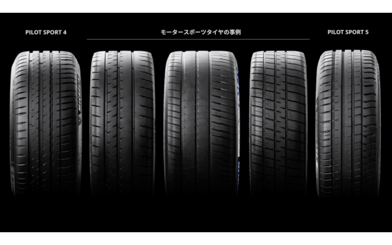 ミシュラン・パイロットスポーツ4から5への進化(プレゼンテーションより)