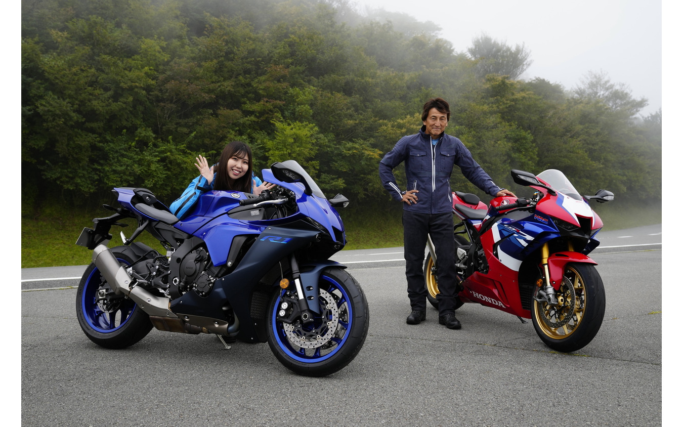 美音響華氏と丸山浩氏が、ヤマハ YZF-R1とホンダ CBR1000RR-Rに試乗