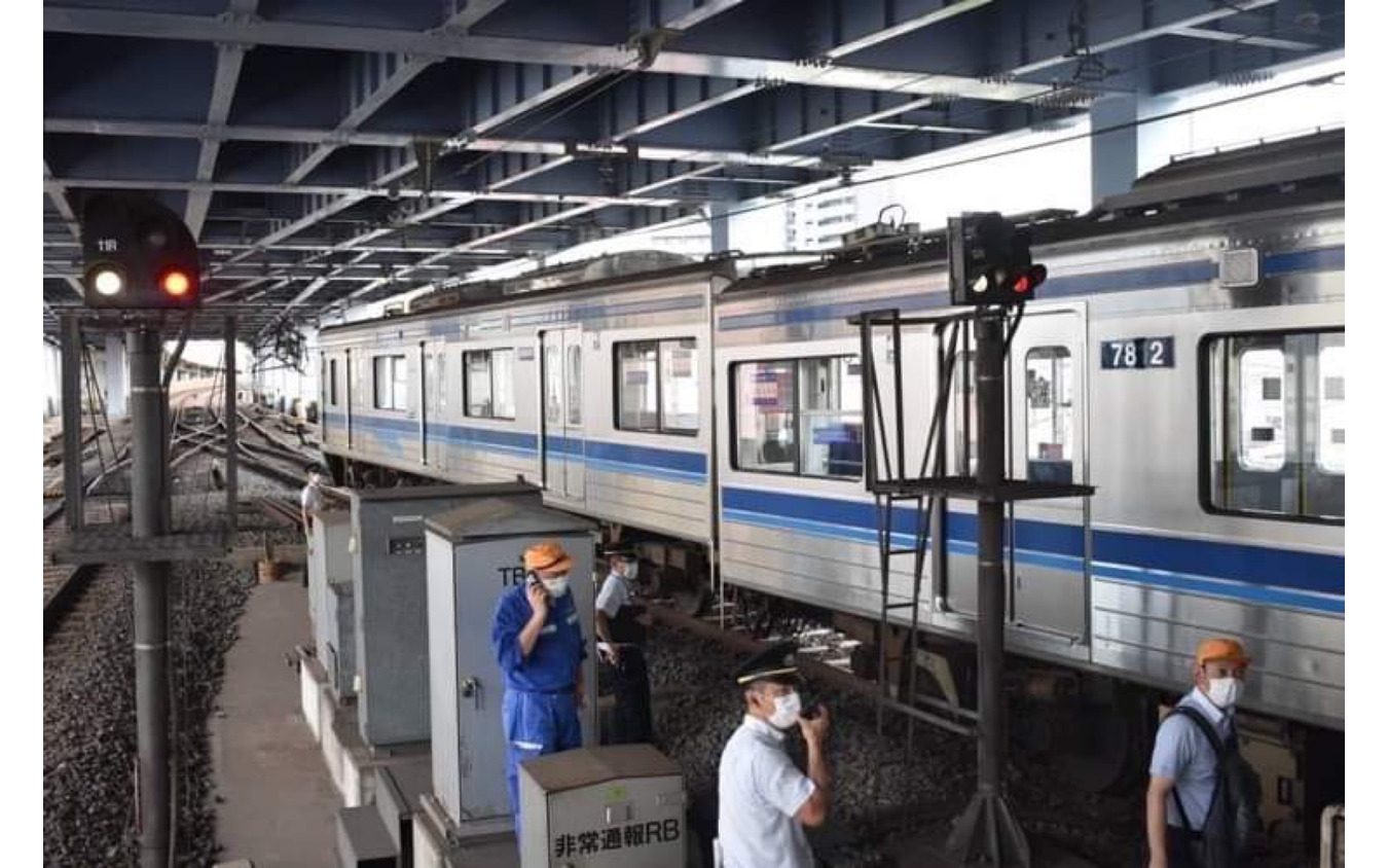 2020年6月、青砥駅での脱線。