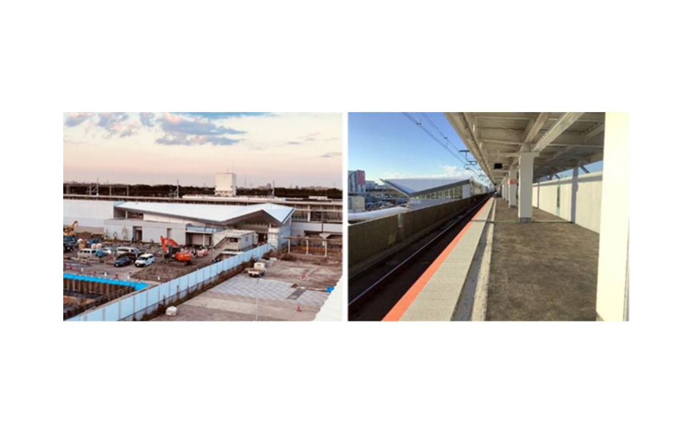 京葉線に新設される幕張豊砂駅。2022年11月時点の様子。