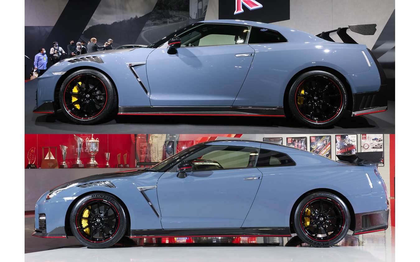 日産 GT-R NISMO スペシャルエディションの2024年モデル(上)と2022年モデル