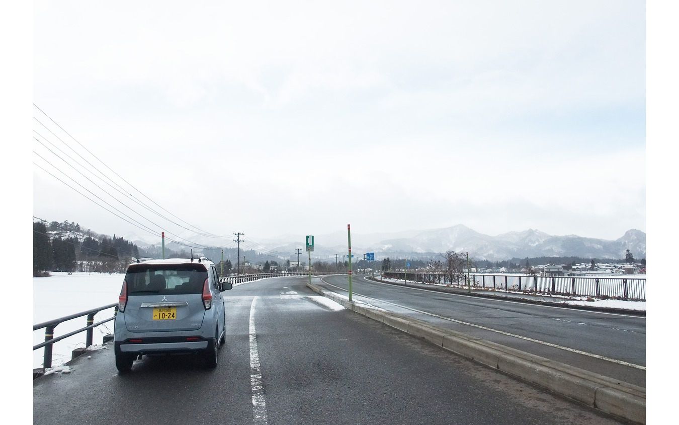 福島・西会津までは極端に寒いということもなく、平和そのもののドライブ。