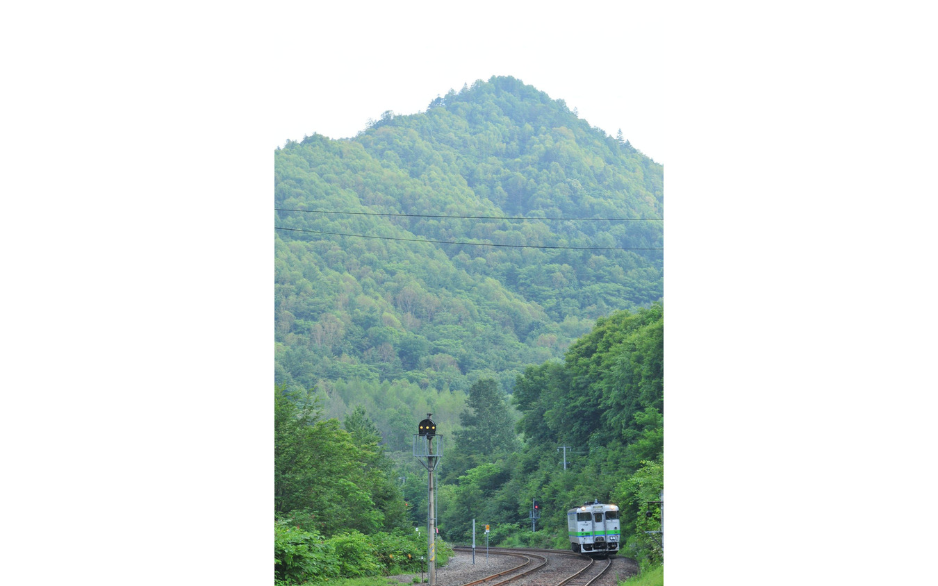 金山駅に進入する根室本線の普通列車。