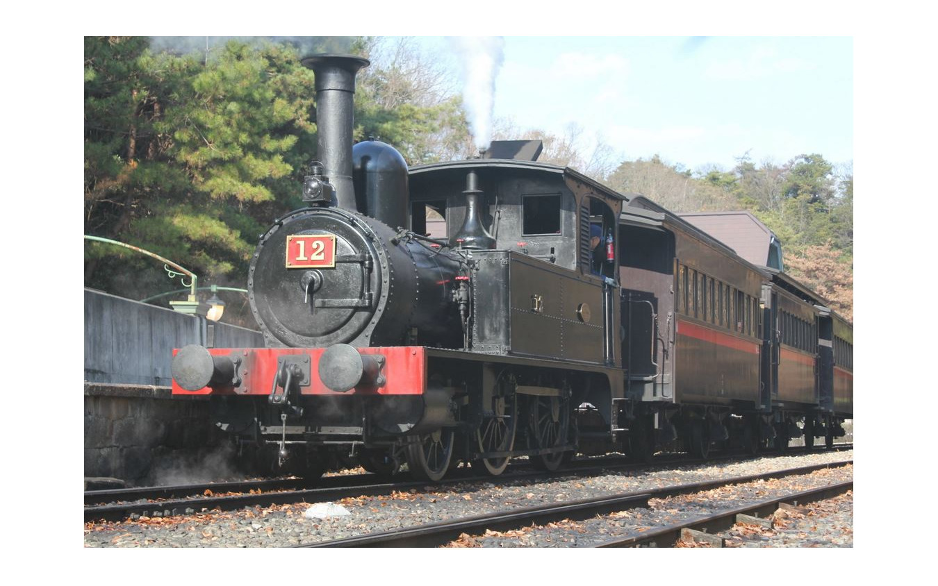 オーバーホールが終了している蒸気機関車12号。SLなごや駅~SLとうきゃう駅間を9号とともに日替わりで走行しているが、7月3日からは当面の間、同機のみの運行となる。