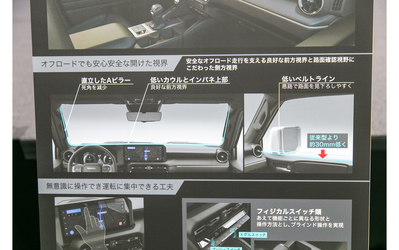 【トヨタ ランドクルーザー250】直感的な操作ができるレイアウト…無駄を削ぎ落とした機能美を感じさせる内装デザイン