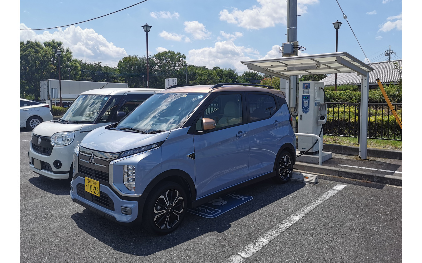 「道の駅おかべ」での充電は出力が低く、期待外れだった