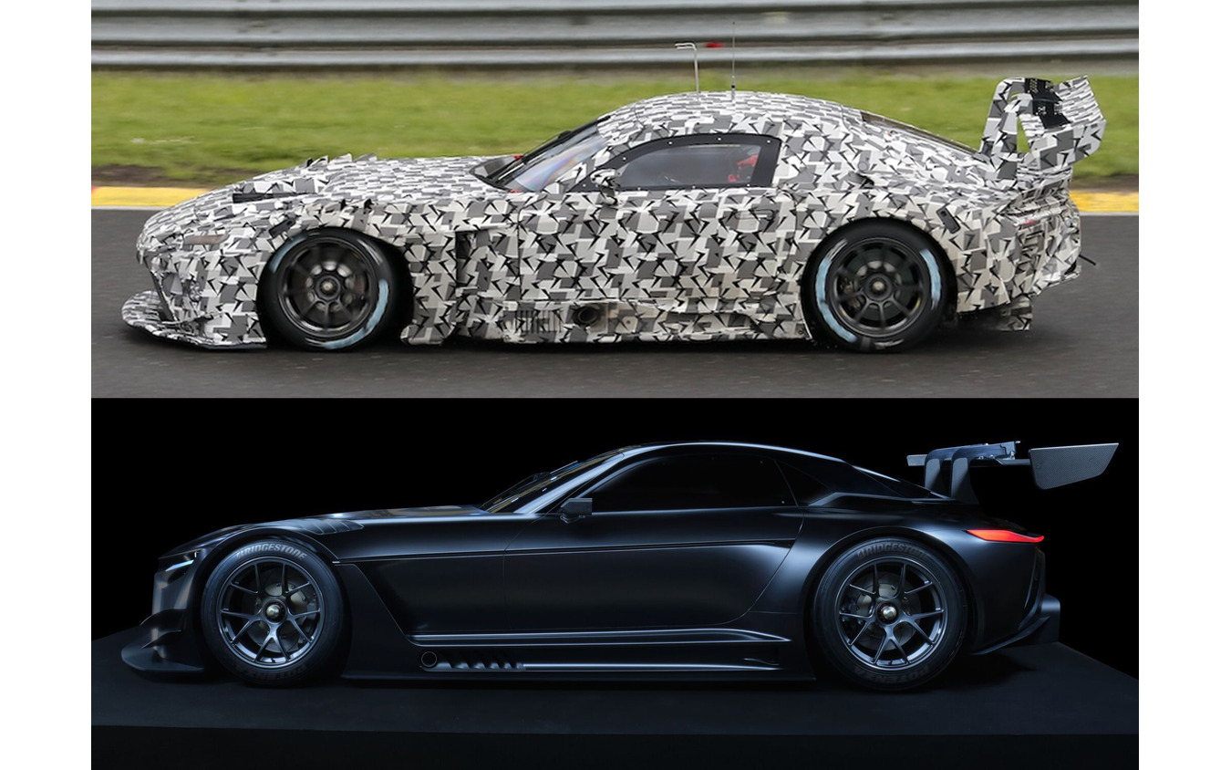 トヨタ GR GT3 プロトタイプ(上)とコンセプト(下)