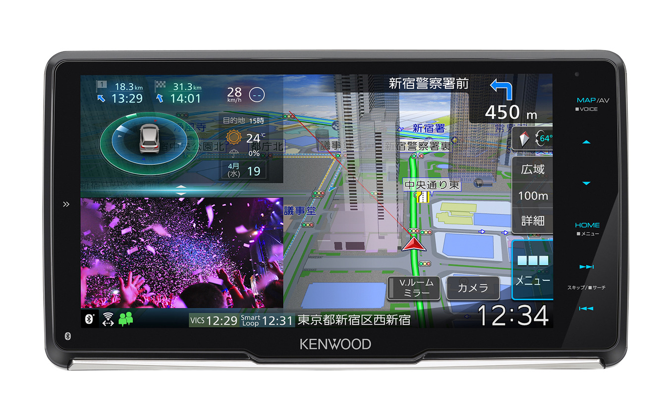 「LDAC」に対応した「AV一体型ナビ」の一例(ケンウッド・MDV-M910HDF)。
