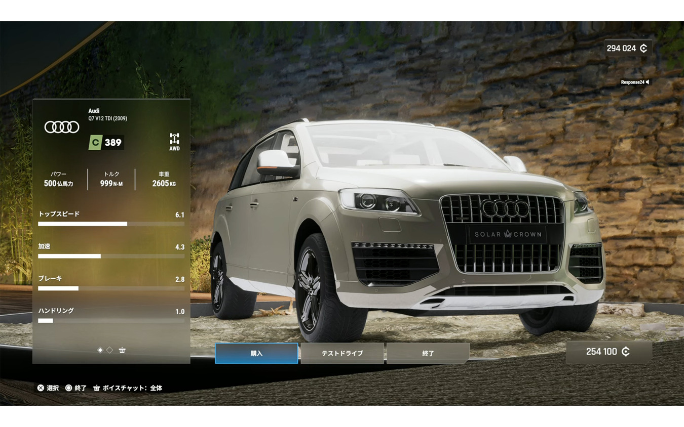 レベルを上げるとオフロードコースが解禁され、適した車両が販売されるディーラーがオープンする