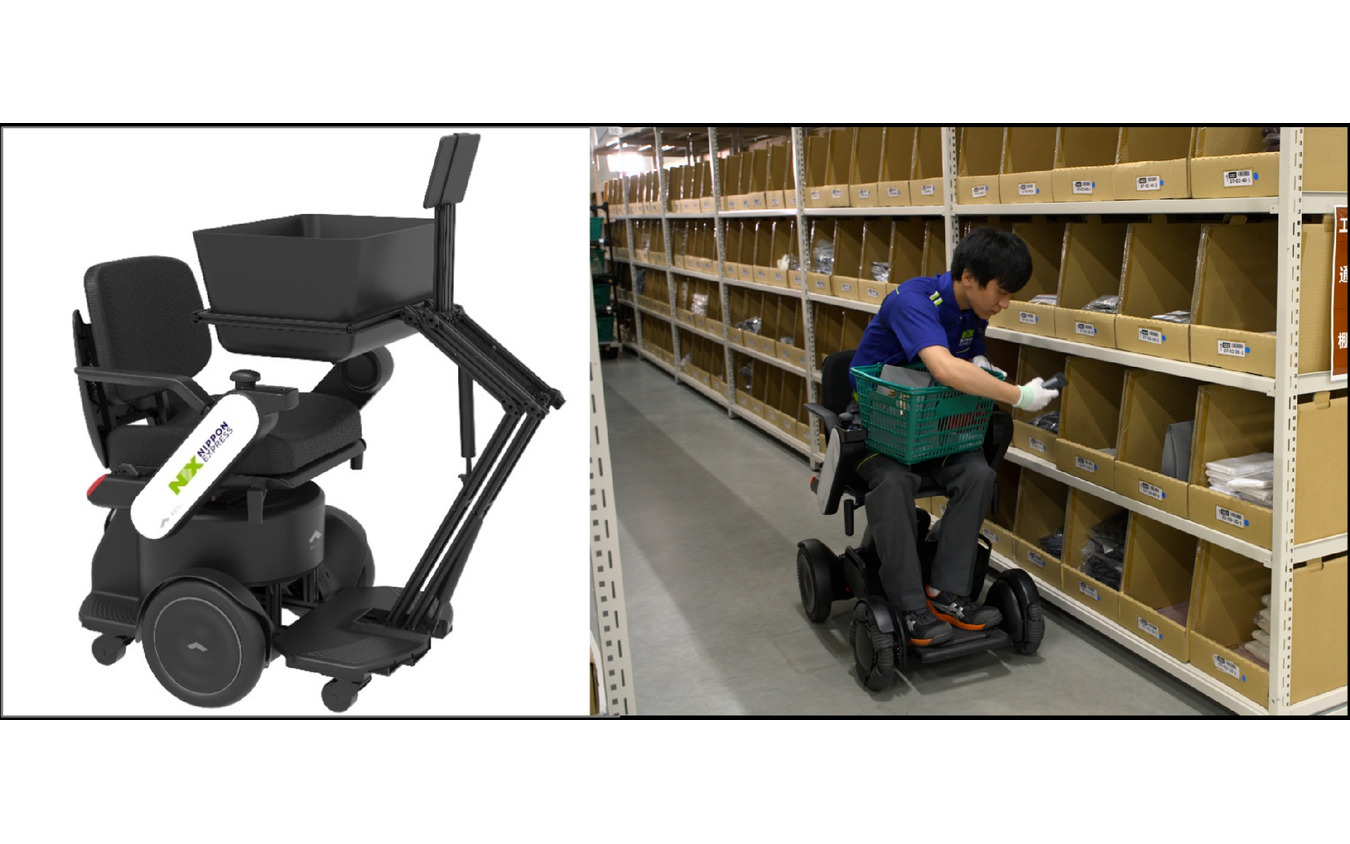 日本通運とWHILLが共同開発した倉庫作業専用モビリティの試作機