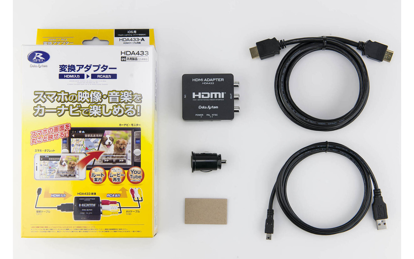 「HDMI変換アダプター」の一例(データシステム・HDA433)。