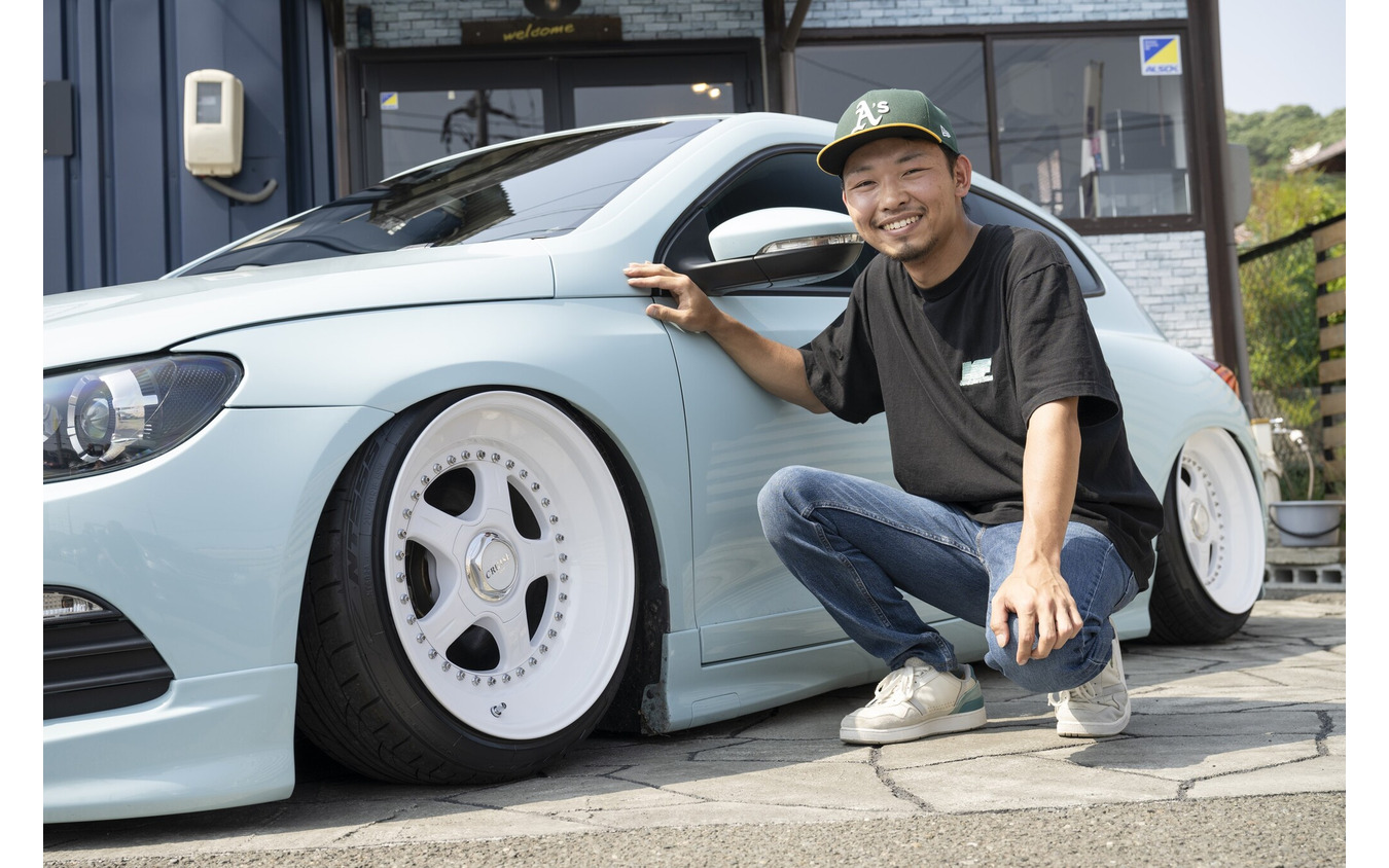 足まわり&内外装カスタムとオーディオの両輪で愛車のシロッコを進化させ続ける出口さん。今後のカスタムにも要注目だ。